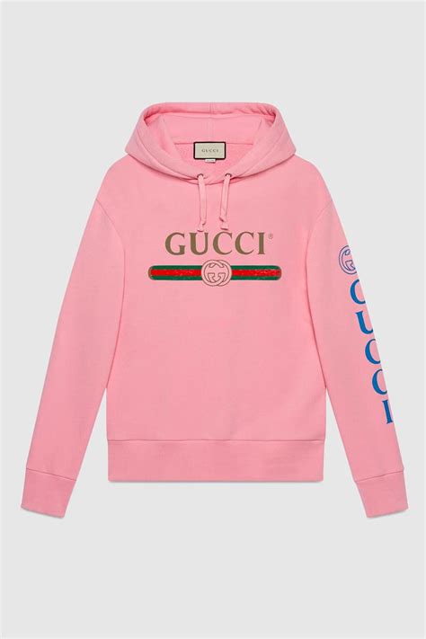 gucci pink hoodie with blue and white|Gucci oversized hoodie.